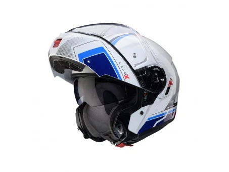 Casca Moto Modulabila Caberg Levo X Elite O5 - Alb/Albastru/Rosu | C0GF60O5