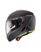 Casca moto modulară (flip-up) Caberg Horus X Ray - Negru/Gri/Galben fluo mat | C0JE60L6