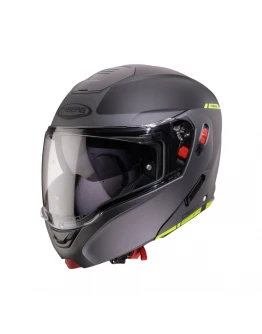 Casca moto modulară (flip-up) Caberg Horus X Ray - Negru/Gri/Galben fluo mat