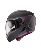 Casca moto modulară (flip-up) Caberg Horus X Ray - Negru/Gri/Roz | C0JE60L9