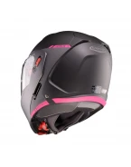 Casca moto modulară (flip-up) Caberg Horus X Ray - Negru/Gri/Roz | C0JE60L9