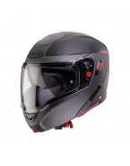 Casca moto modulară (flip-up) Caberg Horus X Ray - Negru/Gri/Roz | C0JE60L9