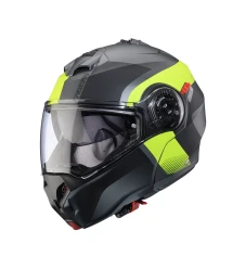 Cască modulară Caberg Duke Evo SV Indy L1 - Gri/Negru/Galben fluo