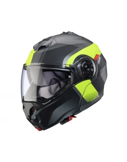 Cască modulară Caberg Duke Evo SV Indy L1 - Gri/Negru/Galben fluo
