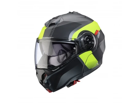 Cască modulară Caberg Duke Evo SV Indy L1 - Gri/Negru/Galben fluo | C0KD60L1