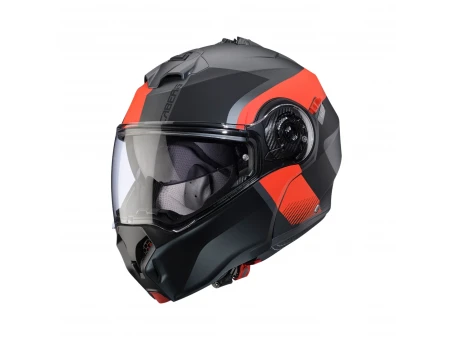 Cască modulară Caberg Duke Evo SV Indy L2 - Gri/Negru/Rosu fluo | C0KD60L2