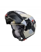 Cască modulară Caberg Duke Evo SV Indy P8 Pinlock Ready - Sand/Negru/Gri mat | C0KD60P8