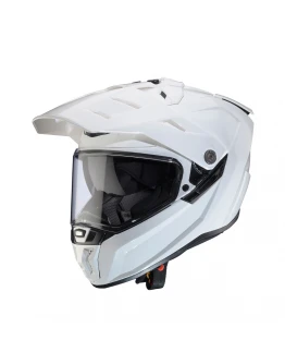 Cască Off-Road/Adventure Caberg Duosport Tanami Solid Cu Vizor și Lentilă - Alb