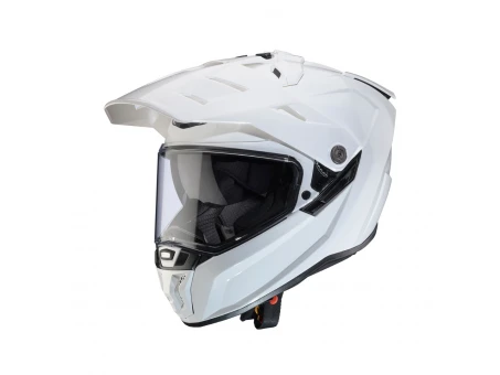 Cască Off-Road/Adventure Caberg Duosport Tanami Solid Cu Vizor și Lentilă - Alb | C2GA60A1
