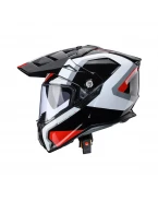 Cască Off-Road/Adventure Caberg Duosport Tanami Scram Cu Vizor și Lentilă - Negru/Rosu/Alb | C2GA60G0