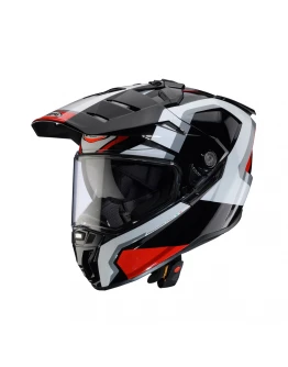 Cască Off-Road/Adventure Caberg Duosport Tanami Scram Cu Vizor și Lentilă - Negru/Rosu/Alb
