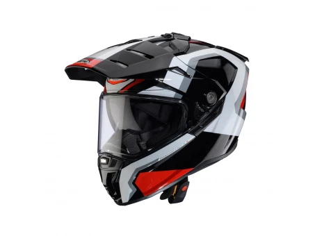Cască Off-Road/Adventure Caberg Duosport Tanami Scram Cu Vizor și Lentilă - Negru/Rosu/Alb | C2GA60G0