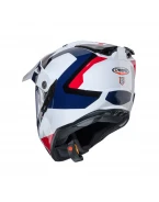 Cască Off-Road/Adventure Caberg Duosport Tanami Scram Cu Vizor și Lentilă - Albastru/Rosu/Alb | C2GA60H7