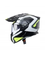Cască Off-Road/Adventure Caberg Duosport Tanami Scram Cu Vizor și Lentilă - Negru/Gri/Galben fluo | C2GA60L6