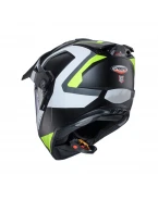 Cască Off-Road/Adventure Caberg Duosport Tanami Scram Cu Vizor și Lentilă - Negru/Gri/Galben fluo | C2GA60L6