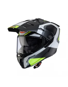 Cască Off-Road/Adventure Caberg Duosport Tanami Scram Cu Vizor și Lentilă - Negru/Gri/Galben fluo