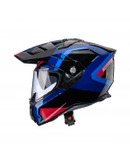 Cască Off-Road/Adventure Caberg Duosport Tanami Scram Cu Vizor și Lentilă - Negru/Rosu/Albastru | C2GA60O4