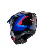 Cască Off-Road/Adventure Caberg Duosport Tanami Scram Cu Vizor și Lentilă - Negru/Rosu/Albastru | C2GA60O4