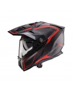 Casca adventure/off-road Caberg Tanami SV Gravity Q8 - Roșu/Gri/Negru carbon | C2GC60Q8