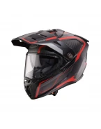 Casca adventure/off-road Caberg Tanami SV Gravity Q8 - Roșu/Gri/Negru carbon | C2GC60Q8