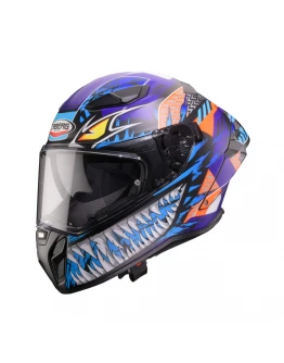 Casca integrală Caberg Drift Evo II SV Nobo R5 - Negru/Roșu/Albastru/mov mat