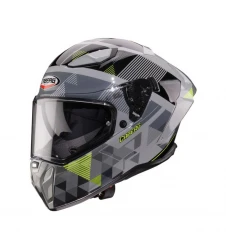 Cască integrală Caberg Drift Evo II Prism, Pinlock Max Vision inclus - Gri/Negru mat/Galben fluo