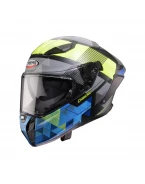 Cască integrală Caberg Drift Evo II Prism, Pinlock Max Vision inclus - Negru/Albastru mat/Galben fluo | C2RY60R3