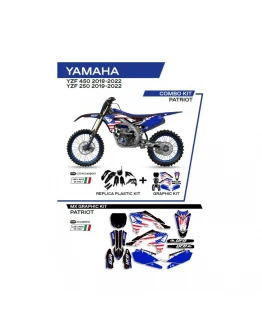 Kit complet plastice UFO YAKIT321001 include Stickere YAMAHA YZF 250 '19-'22; YZF 450 '18-'22 culoare Negru