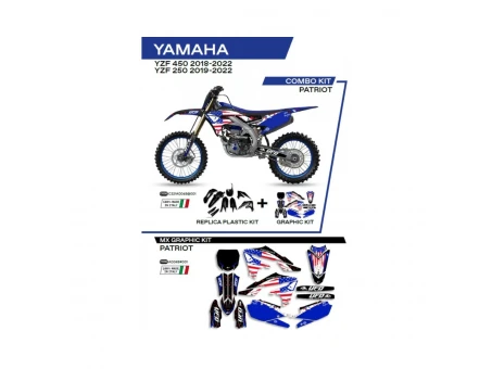 Kit complet plastice UFO YAKIT321001 include Stickere YAMAHA YZF 250 19-22; YZF 450 18-22 culoare Negru | C321AD048001