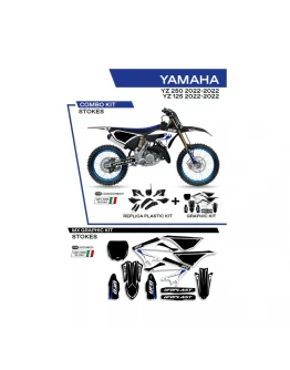 Kit complet plastice UFO YAKIT324001 include Stickere YAMAHA YZ 125/250 '22 culoare Negru