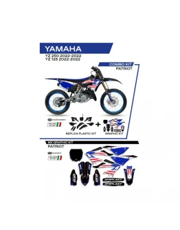 Kit complet plastice UFO YAKIT324001 include Stickere YAMAHA YZ 125/250 '22 culoare Negru