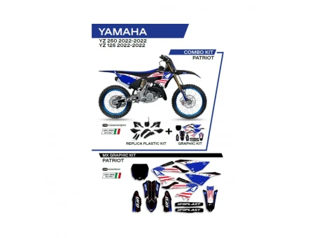 Kit complet plastice UFO YAKIT324001 include Stickere YAMAHA YZ 125/250 22 culoare Negru | C324AD047001