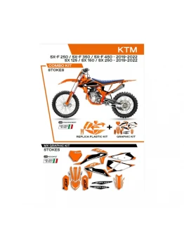 Kit complet plastice UFO KTKIT522127 include Stickere KTM SX/SXF 125/150/250/350/450 '19-'22 STOKES culoare Portocaliu