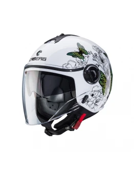 Casca open face CABERG Jet RIVIERA V4X MUSE - alb,Galben,Verde