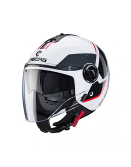 Casca open face CABERG Jet RIVIERA V4X GEO - alb,Negru,Gri,Rosu
