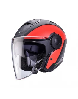 Casca open face CABERG Jet SOHO MILANO - Rosu,Negru mat