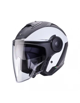 Casca open face CABERG Jet SOHO MILANO - alb,Negru