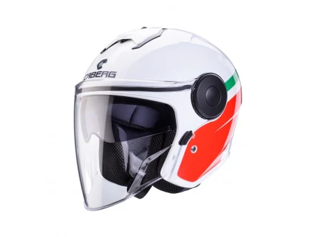 Casca open face CABERG Jet SOHO ZEPHYR - Alb,Verde,Rosu