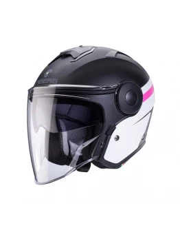 Casca open face CABERG Jet SOHO ZEPHYR - Negru,Alb,Roz mat