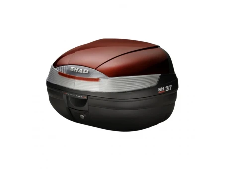 Top case cu capac colorat SHAD SH37 - Rosu | 130.D0B37100+D1B37E09