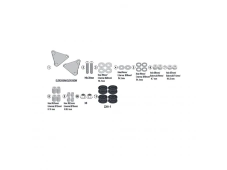 Kit prindere parbriz Kappa 6126DTK pentru Kymco Downtown 350 GT (2024-) | D6126KITK