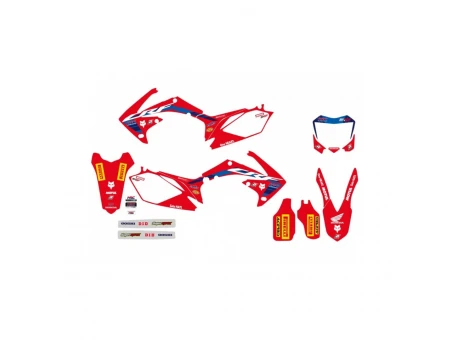 Kit grafic BLACKBIRD HONDA CRF 250R '10-'13; CRF 450R '09-'12 REPLICA TEAM HRC 23 Rosu Negru