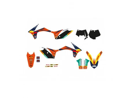 Kit grafic BLACKBIRD KTM SX/SX-F '11-'12, EXC/EXC-F '12-'13 REPLICA KTM FACTORY 23 culoare Portocaliu Negru