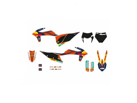 Kit grafic BLACKBIRD KTM SX/SX-F '19-'22, EXC/EXC-F '20-'23 REPLICA KTM FACTORY 23 KTM culoare Portocaliu Negru