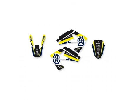 Kit grafic BLACKBIRD HUSQVARNA CR/WR '00-'05, TE/TC 250/450/510 '02-'04 DREAM 4 culoare Galben Albastru