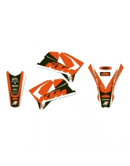 Kit grafic BLACKBIRD + husă șa KTM SX/SX-F '05-'06, EXC/EXC-F '05-'07 DREAM 4 culoare Portocaliu Negru