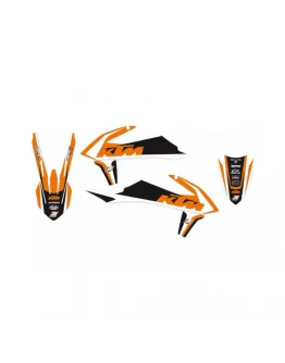 Kit grafic BLACKBIRD + husă șa KTM SX/SX-F '19-'22, EXC/EXC-F '20-'23 DREAM 4 culoare Portocaliu/Negru