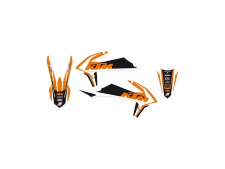 Kit grafic BLACKBIRD + husă șa KTM SX/SX-F '19-'22, EXC/EXC-F '20-'23 DREAM 4 culoare Portocaliu/Negru