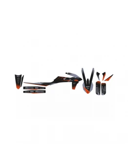 Kit grafic BLACKBIRD + husă șa KTM SX/SX-F '19-'22, EXC/EXC-F '20-'23 MAT BLACK