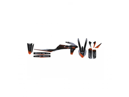 Kit grafic BLACKBIRD + husă șa KTM SX/SX-F '19-'22, EXC/EXC-F '20-'23 MAT BLACK